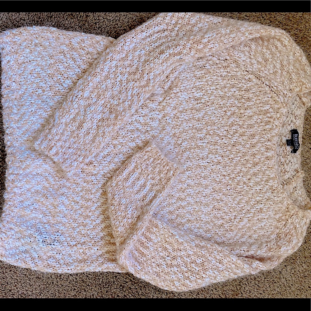 Fuzzy oversized sweater.